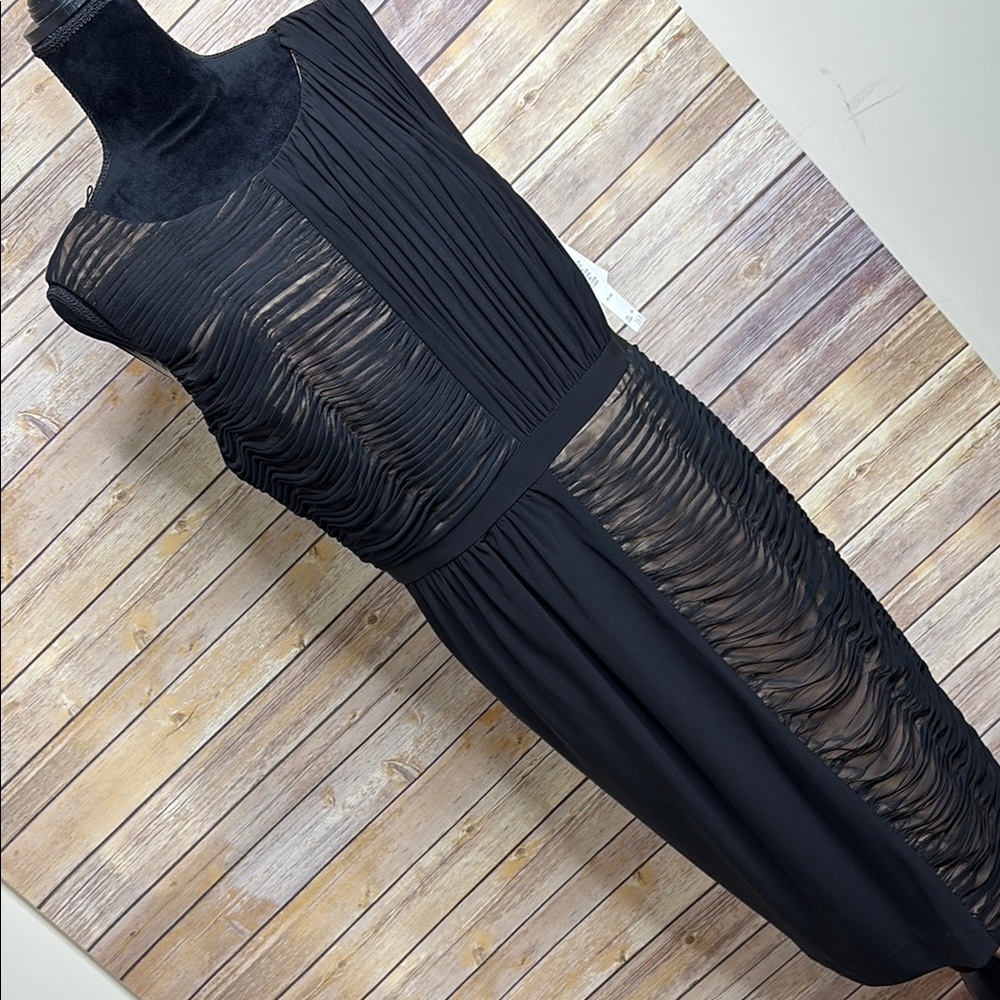 NWT Adrianna Papell Mix Media
Checkerboard Ruched Mesh Jersey
Sheath Dress!